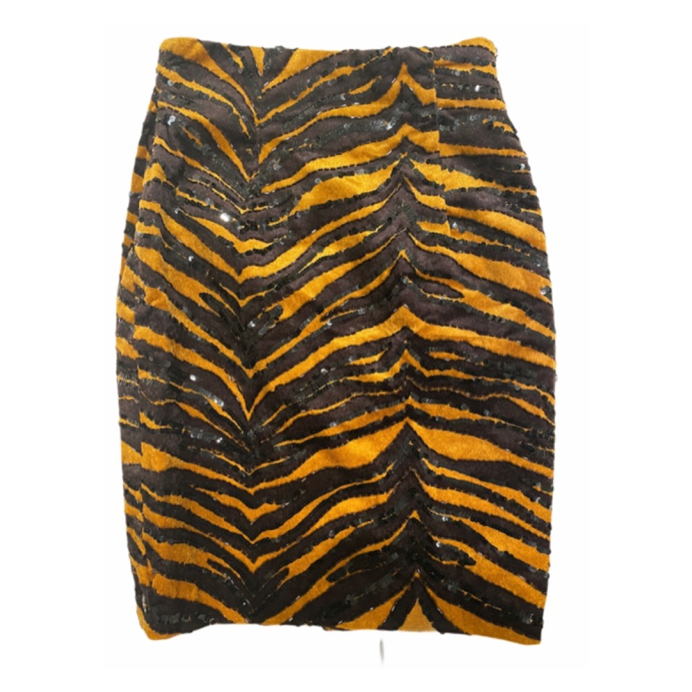 Striped high waisted skirt